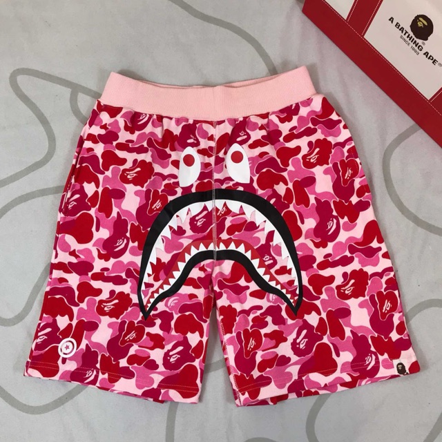 A Bathing Ape Bape Shark camo pink shorts pants | Shopee Malaysia