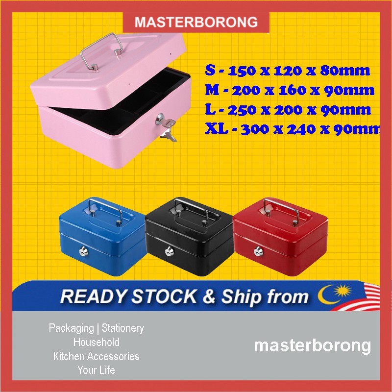 masterborong PETTY CASH BOX 6"(15cm)W / 8"(20cm)W / 10"(25cm) / 12