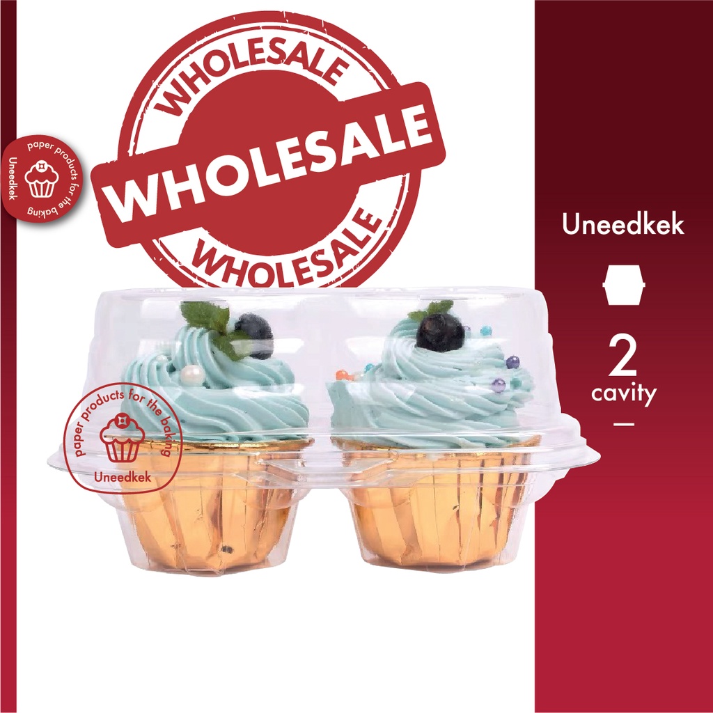 2 Cavities Stackable Cupcake Holder - 50/Pack