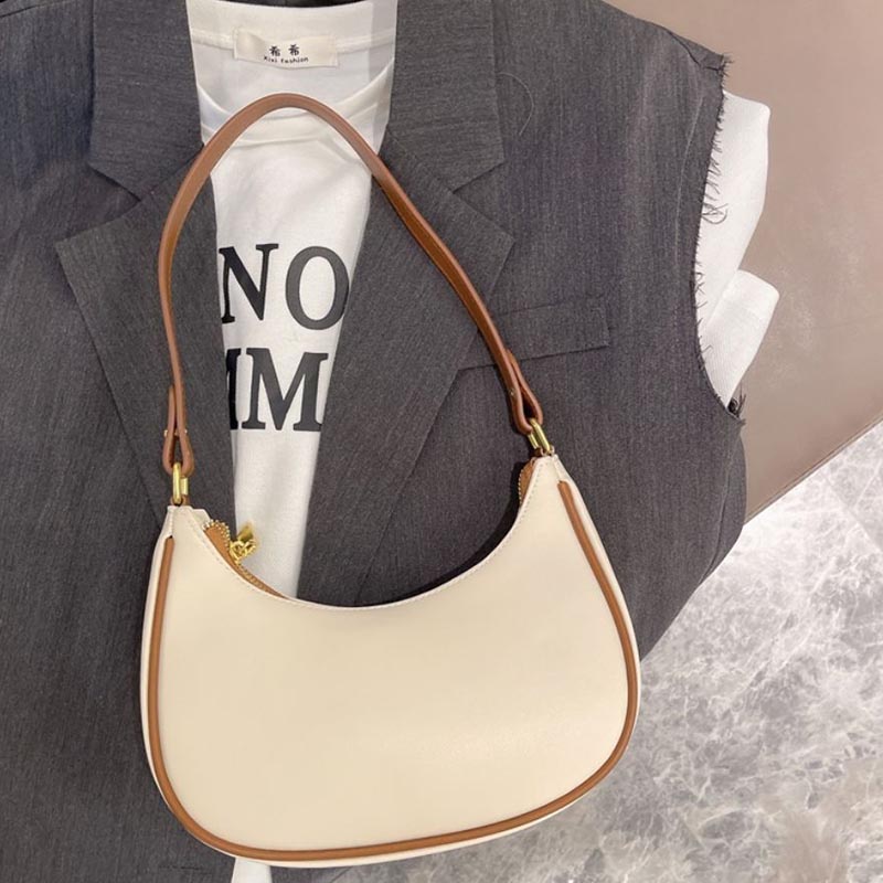 PU Half Moon Shoulder Bag