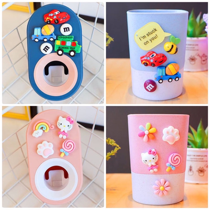 PREMIUM Cute Tempat Letak Ubat Gigi Berus Gigi Cartoon Mouthwash Cup ...