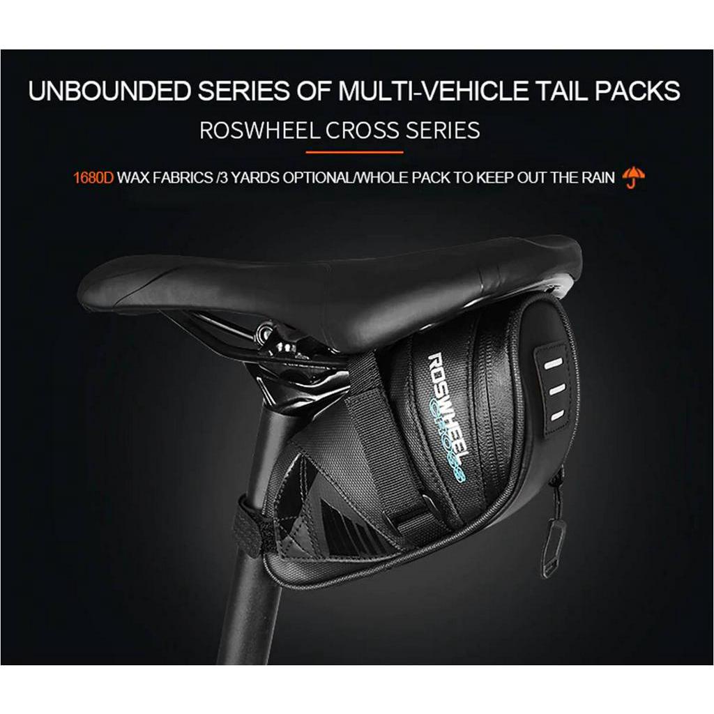 Roswheel Cross Series Waterproof Bicycle Saddle Seat Pouch Bag