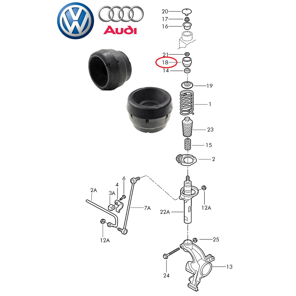 VOLKSWAGEN POLO POLO SEDAN VENTO BEETLE FRONT ABOSRBER MOUNTING ...