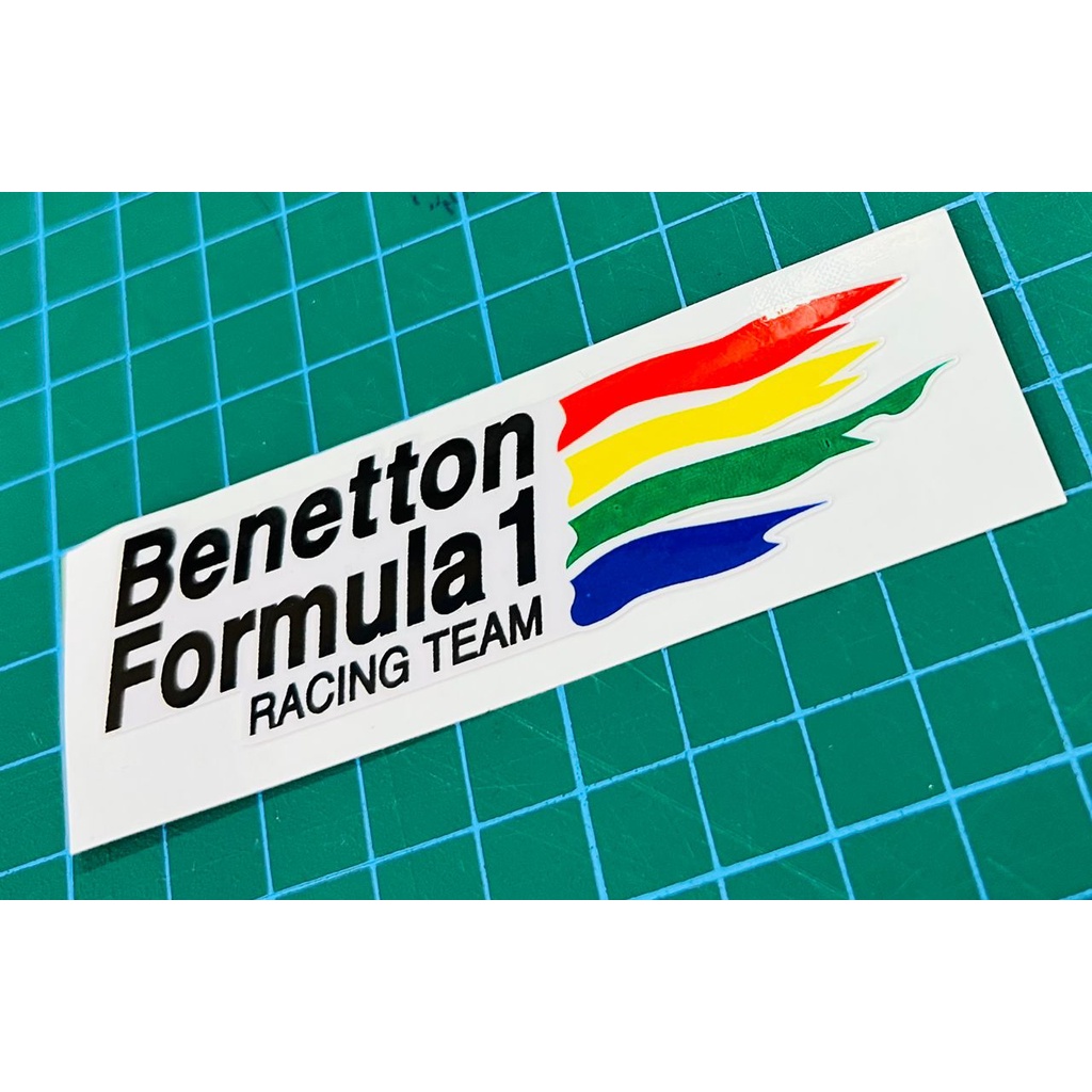 Benetton Formula 1 Racing Team Sticker Print And Cut - Ready Stock ...