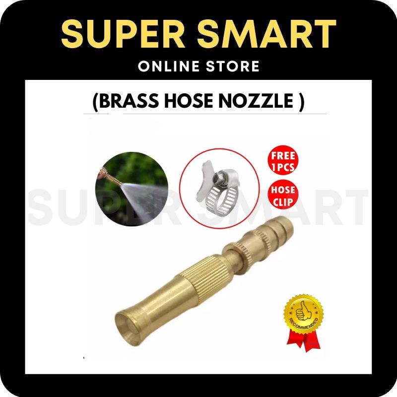 HEAVY DUTY BRASS HOSE NOZZLE (FREE HOSE CLIP) Shopee Malaysia
