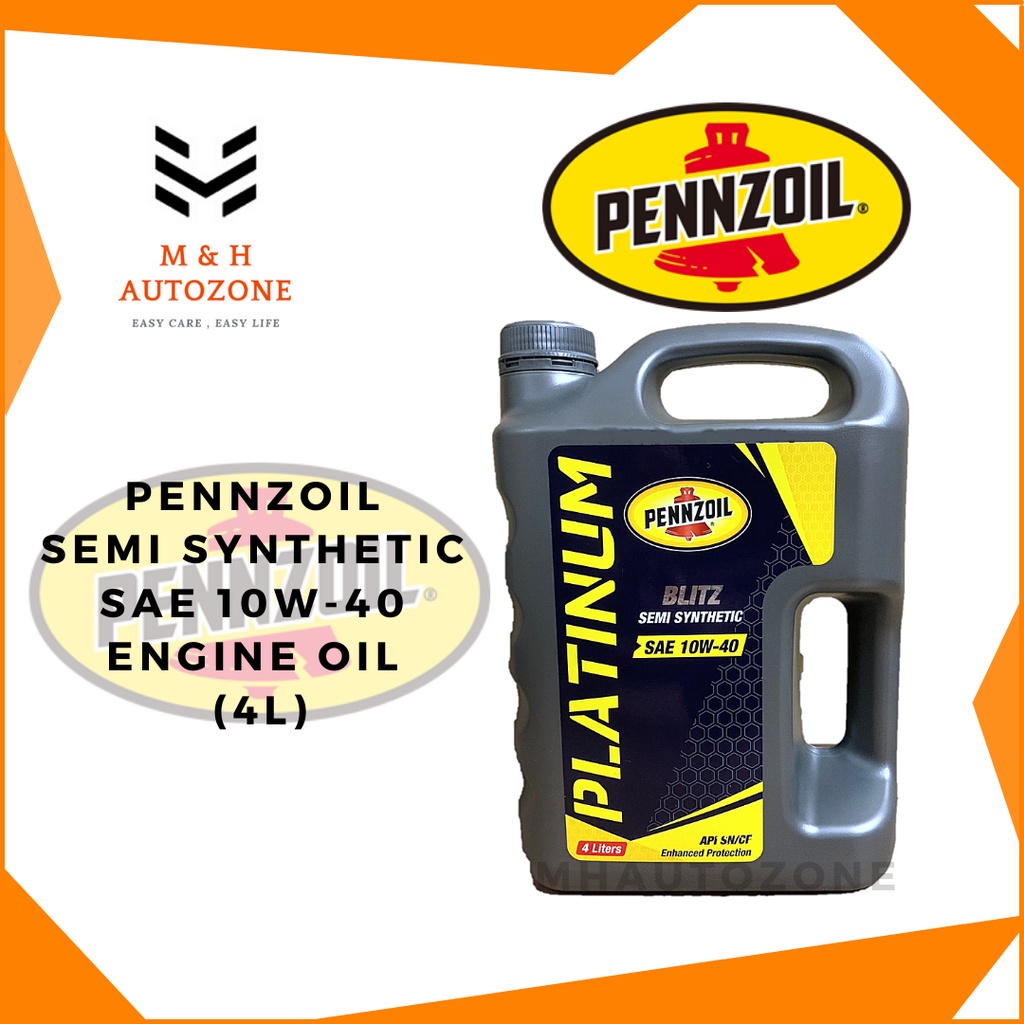 PENNZOIL SEMI SYNTHETIC SAE 10W-40 ENGINE OIL (4L) | Shopee Malaysia