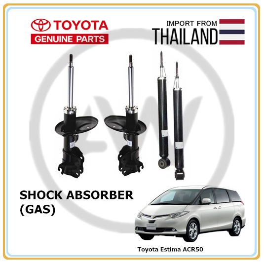 Toyota Estima 2.4/3.5 ACR50 GSR50 2006-2019 Front Rear Shock Absorber ...