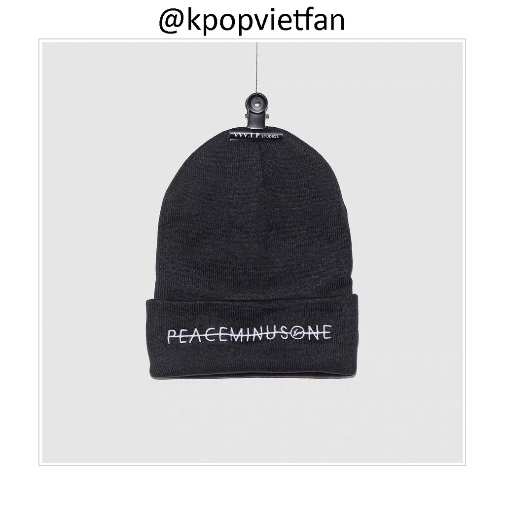 PEACEMINUSONE KNIT CAP (BLACK)-