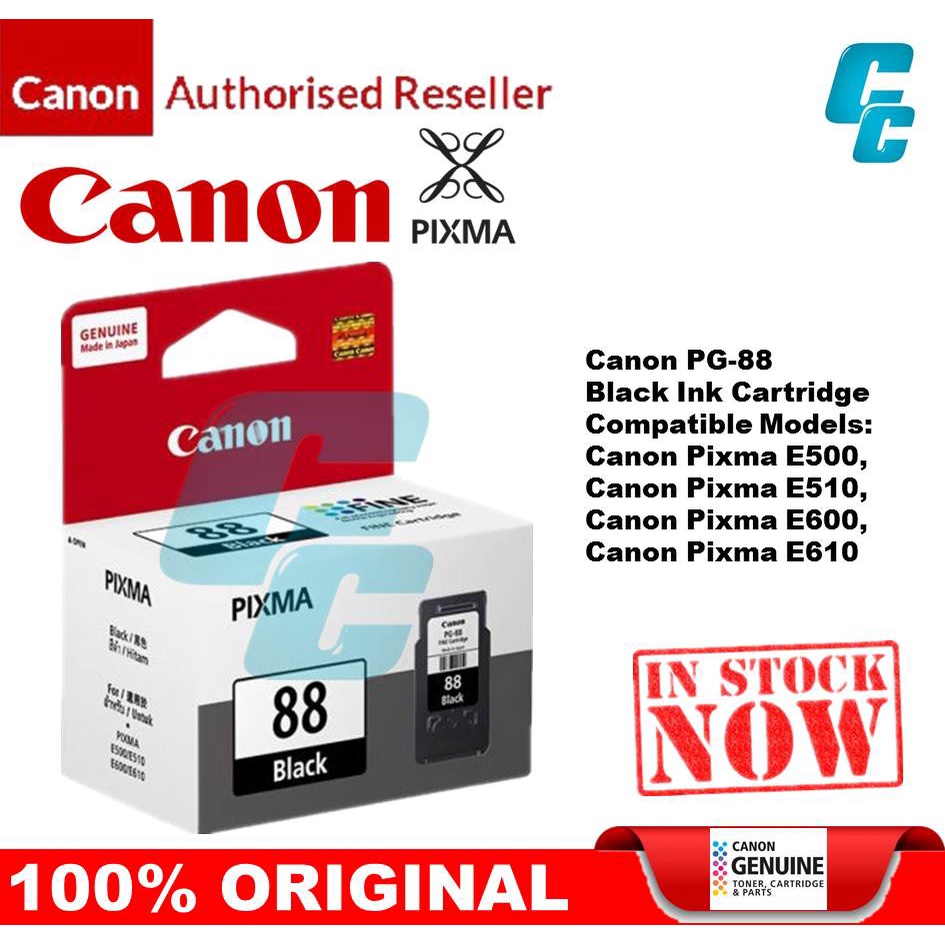 Canon PG 88 Black Ink Cartridge E510/E610/E500/E600 Shopee Malaysia