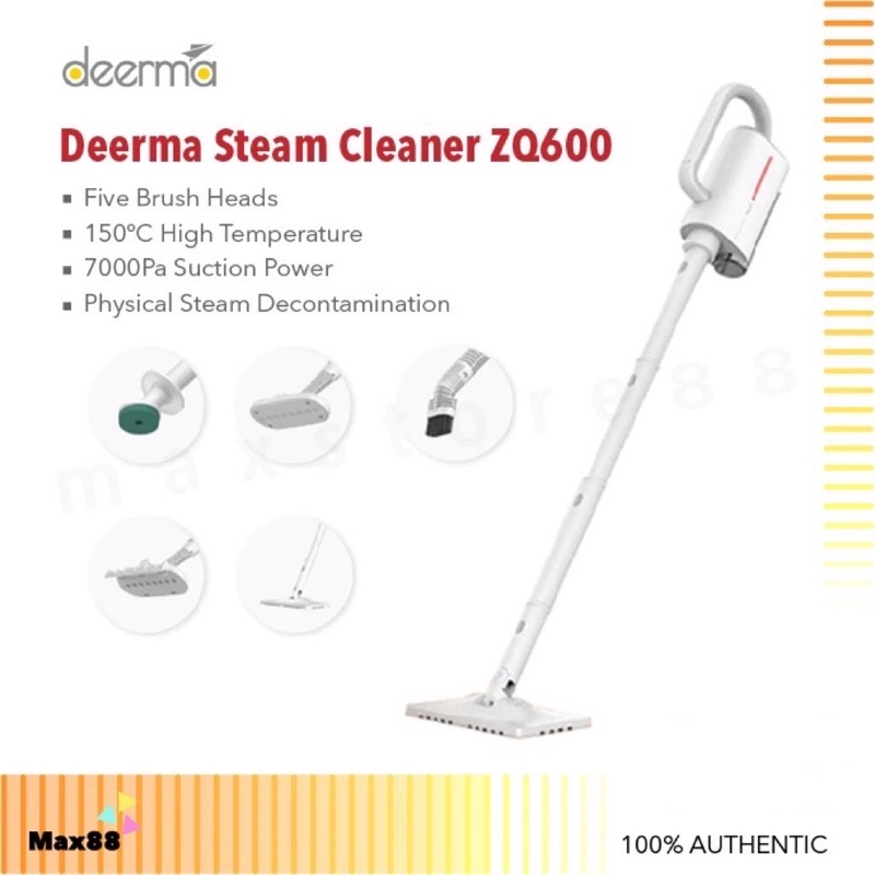 Deerma DEMZQ600/610 Steam Cleaner White Shopee Malaysia