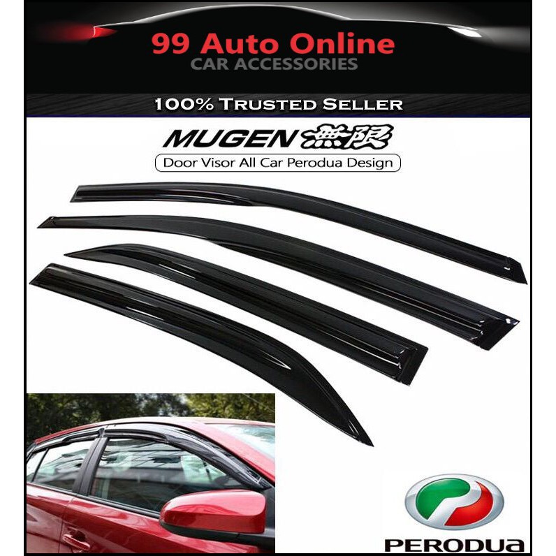 Mugen door visor Perodua (4pcs/set) | Shopee Malaysia