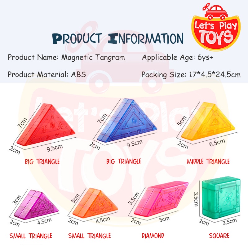 Magnetic Tangram Early Learning for Kids 儿童早教益智七巧板 | Shopee Malaysia