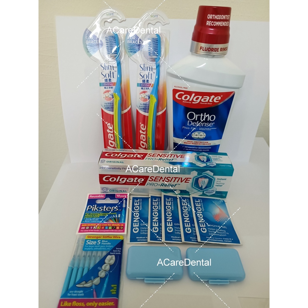 Braces Complete Care Package 2 (Toothbrush) (Toothpaste) (Mouthwash