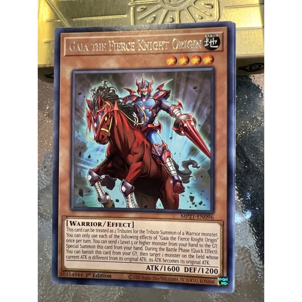 yugioh believe in the heart of the cards Yugioh LOB-125 1st Edition Reprint Gaia The Dragon Champion Secret Rar main image 0