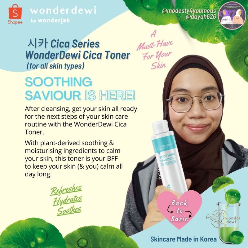 WonderLab: WonderDewi Cica Toner (for All skin types) | Shopee Malaysia