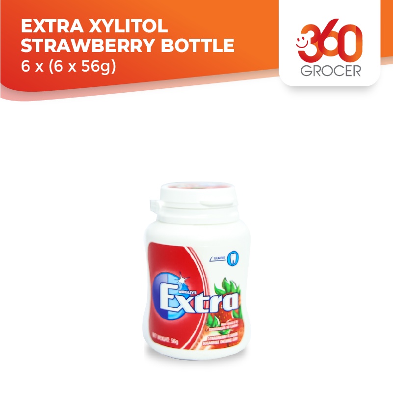 EXTRA XYLITOL STRAWBERRY BOTTLE 6 x ( 6 x 56G ) Shopee Malaysia