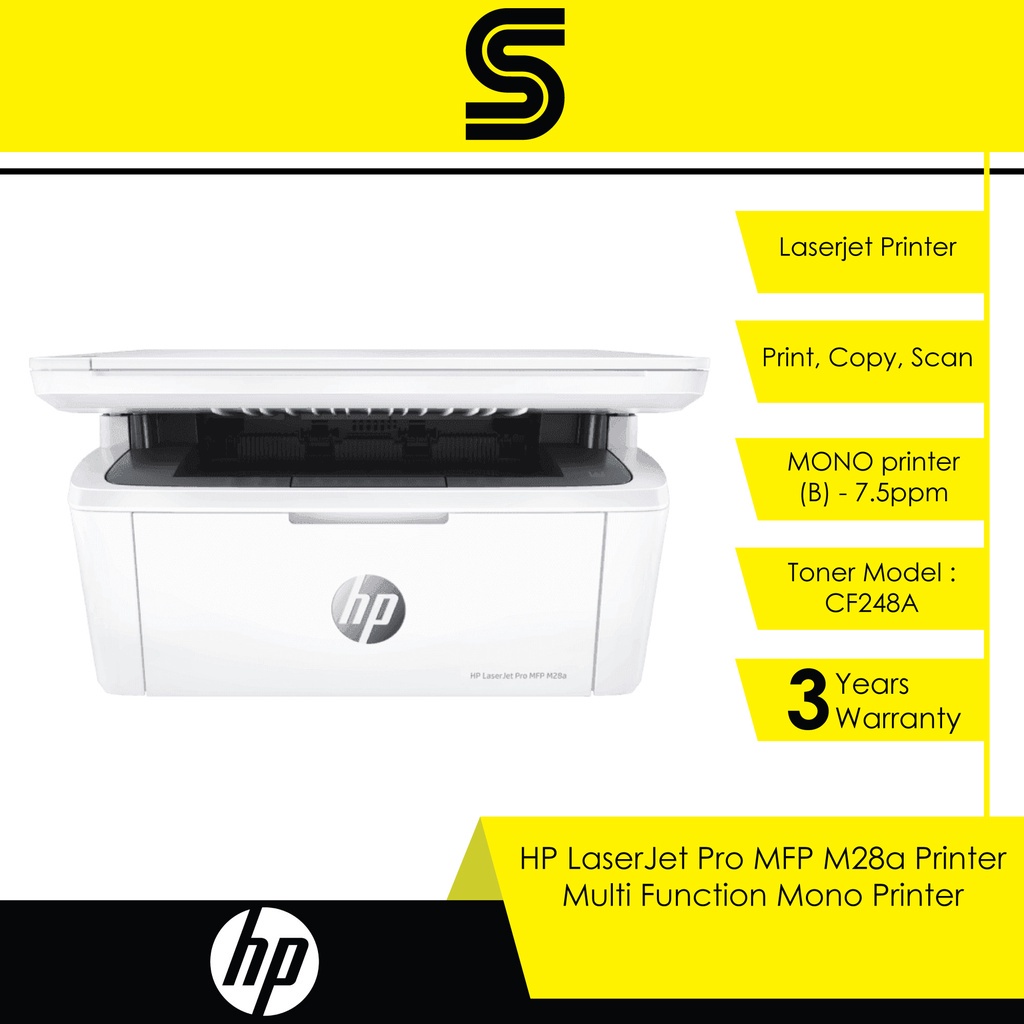 HP LaserJet Pro MFP M28a Printer - Multi Function Mono Printer | Shopee ...