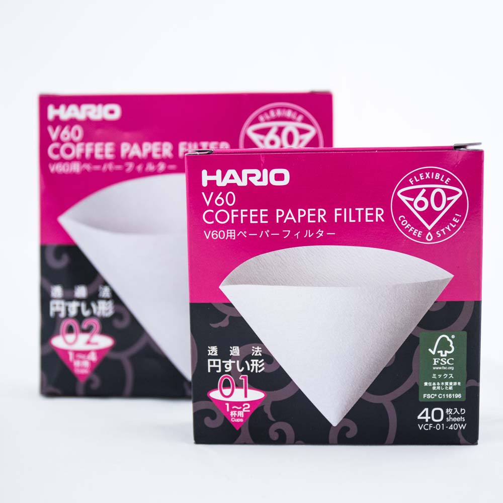 Hario V60 Filter Paper White Bleached Size 01 02 03 40 Pcs 100 pcs