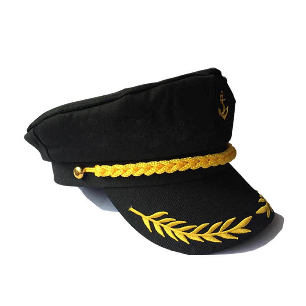 Sailor Marine Skipper Ship Navy Cap Black Captain Yacht Military ...