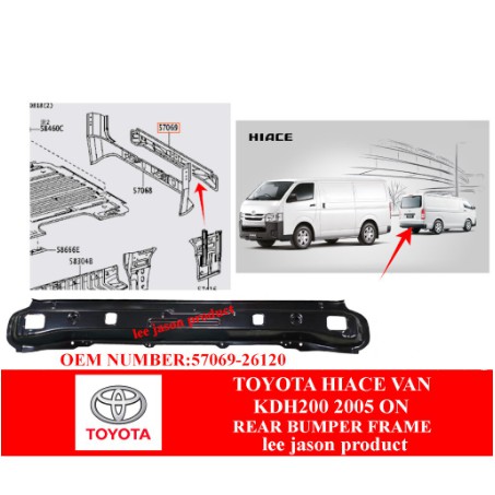 TOYOTA HIACE KDH200 2005YEAR ON REAR BUMPER FRAME | Shopee Malaysia