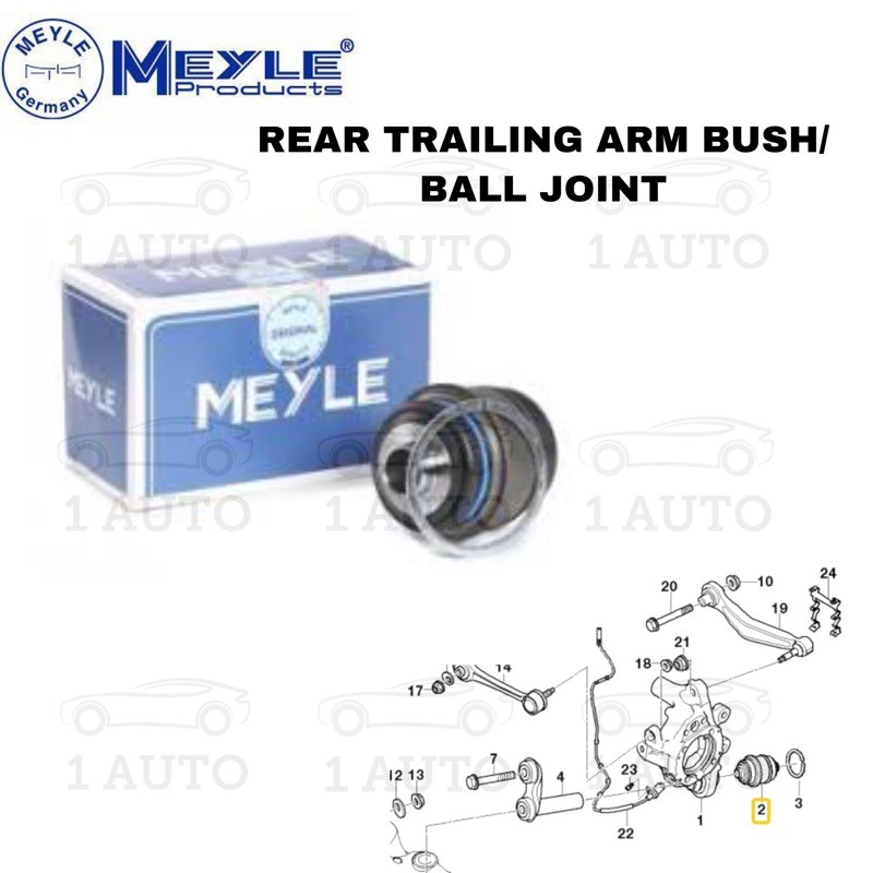 OE Quality Rear Track Control Arm & Ball Joint Bush Kit For BMW E39, E60, E63, E38, X5 – MEYLE Spec