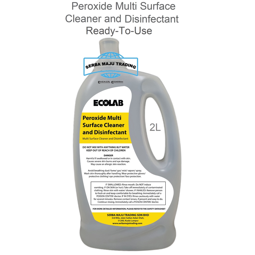 ECOLAB ReadyToUse Peroxide Multi Surface Cleaner and Disinfectant (2L