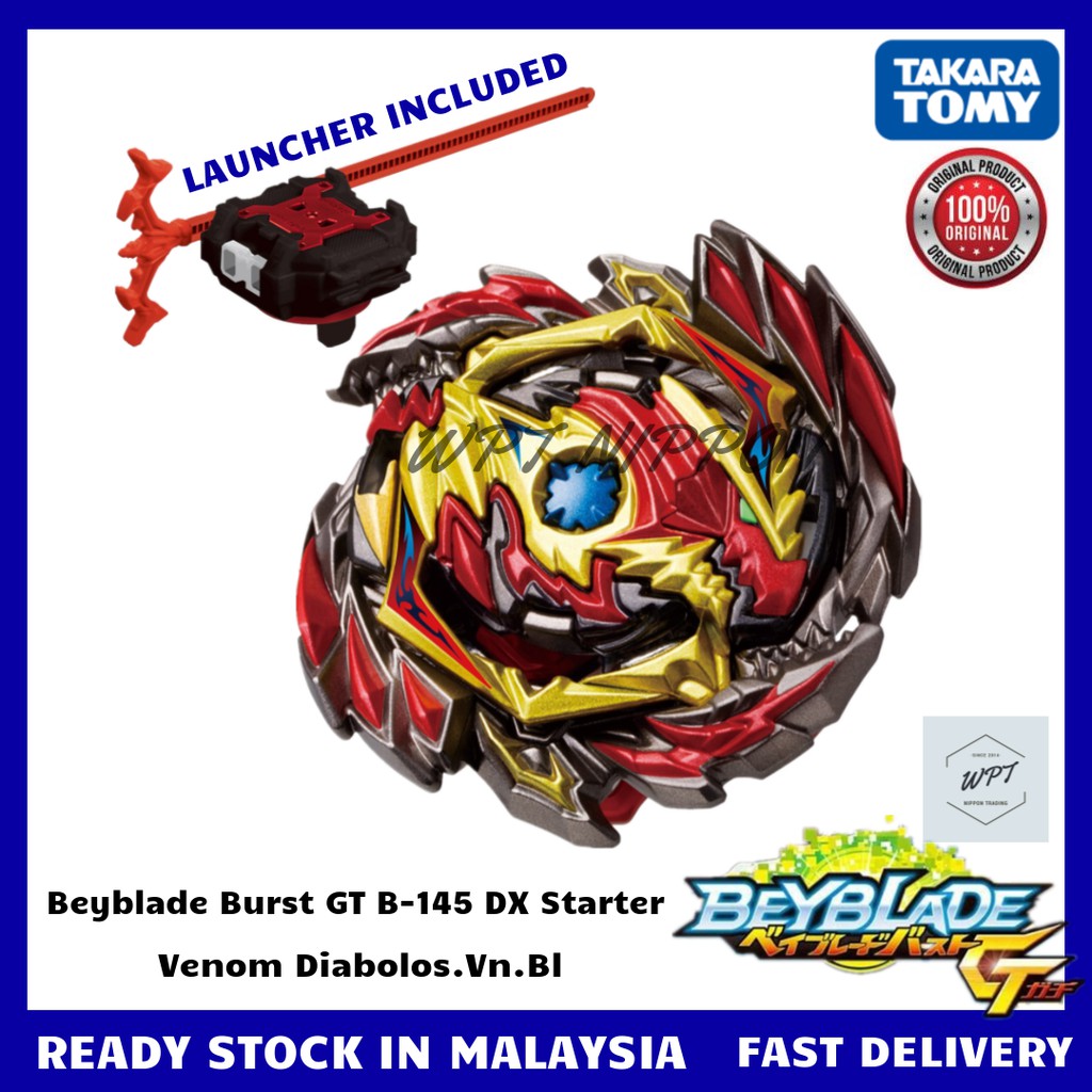 [ Original Takara Tomy ] Beyblade Burst GT B-145 DX Starter Venom ...