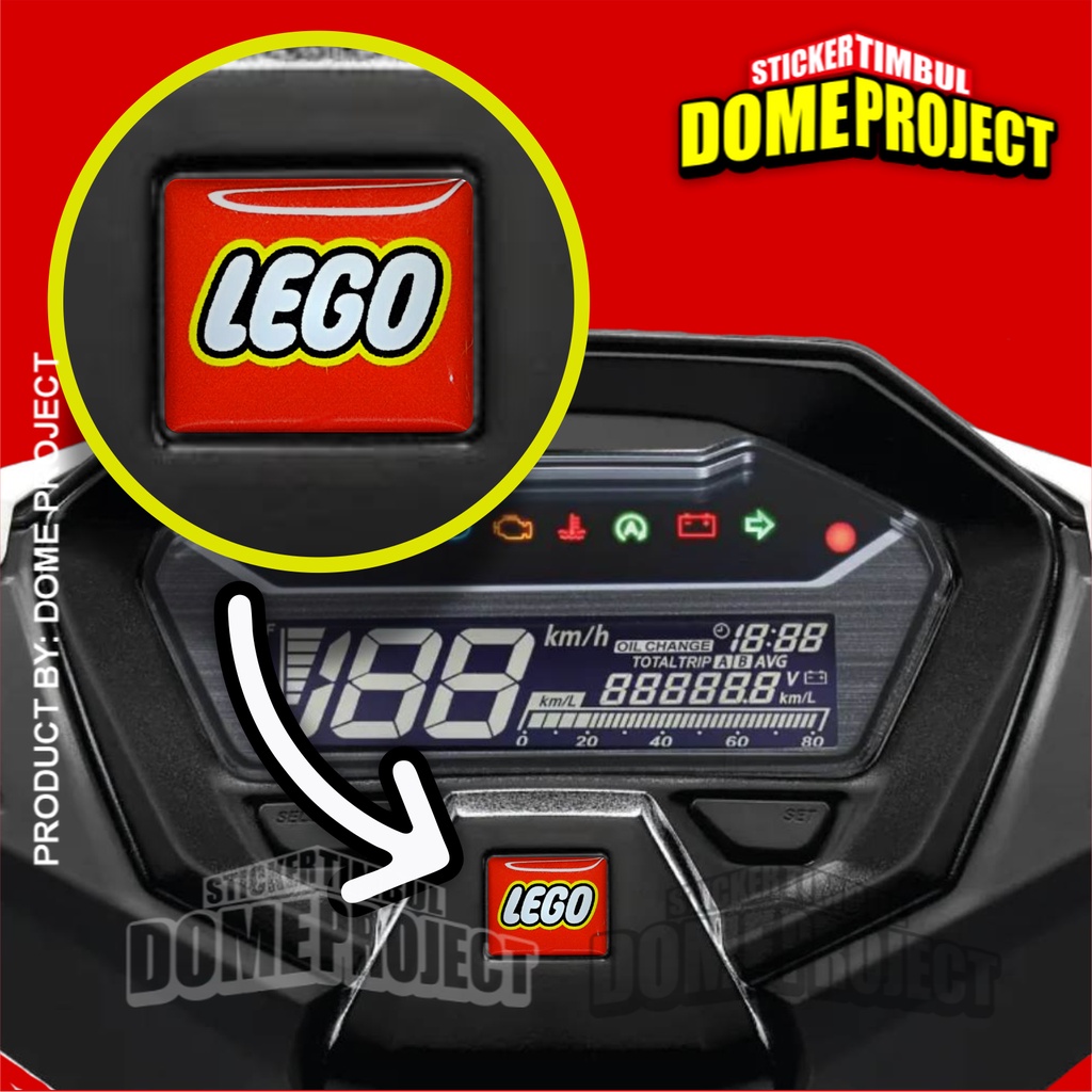 Emblem STICKER SPIDOMETER HONDA LOGO LEGO STICKER Embossed Motorcycle ...