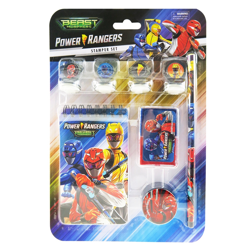 Power Ranger Beast Morphers Stamper with Stationery Set | Shopee Malaysia