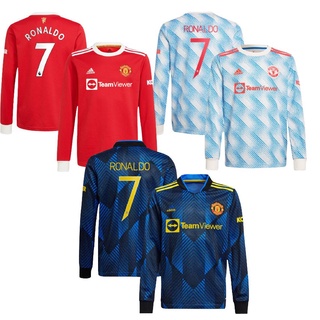 Manchester United 2021 2022 Official Jersey Long Sleeve EPL Ronaldo LS Shirt  (M)