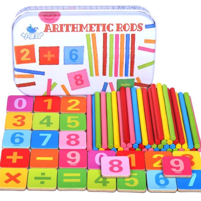 Wooden Counting Stick Arithmetic Preschool Mathematics Learning ...