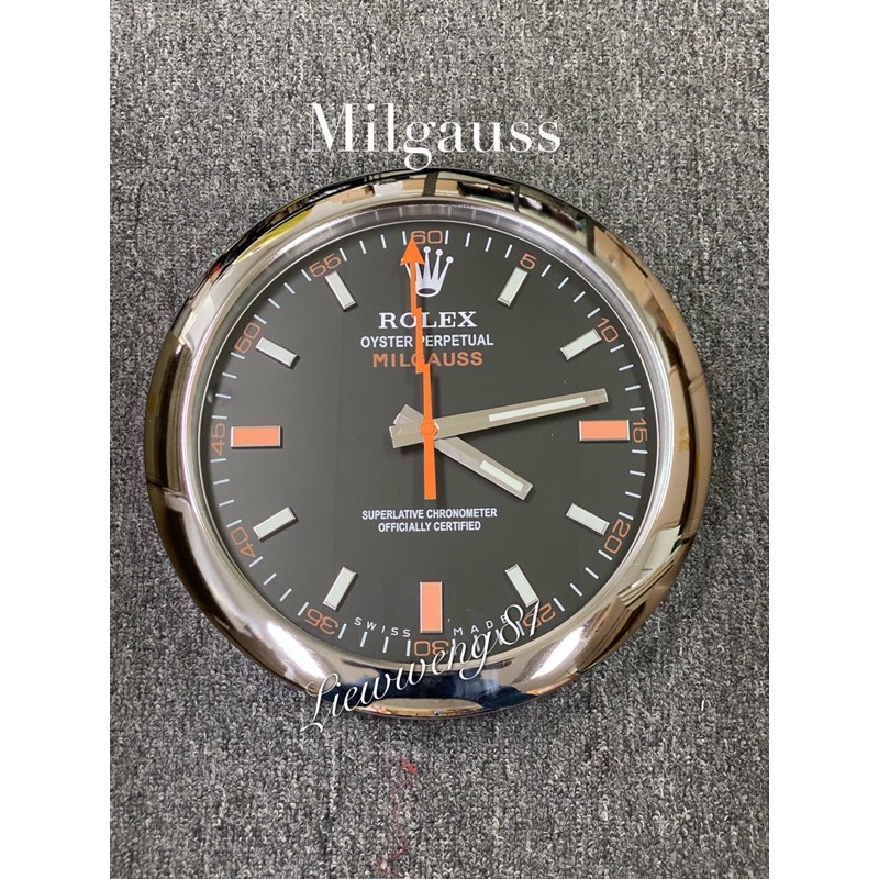 Rolex Wall Clock Milgauss Black & White Shopee Malaysia