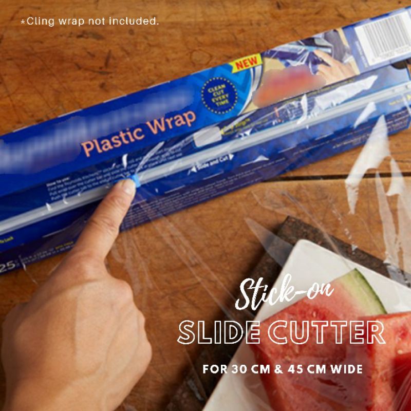 StickOn Slide Cutter for Cling Wraps, Aluminium Foil and Baking Paper