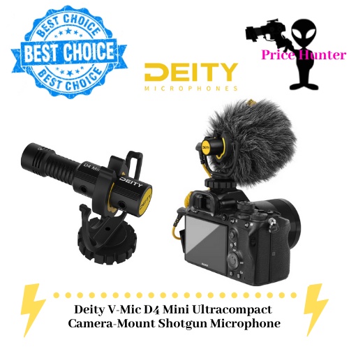 Deity V-Mic D4 Mini Microphone Directionnel - Mini Mic Pour Caméra Vlog Avec Entrée AUX Et Réduction Du Vent