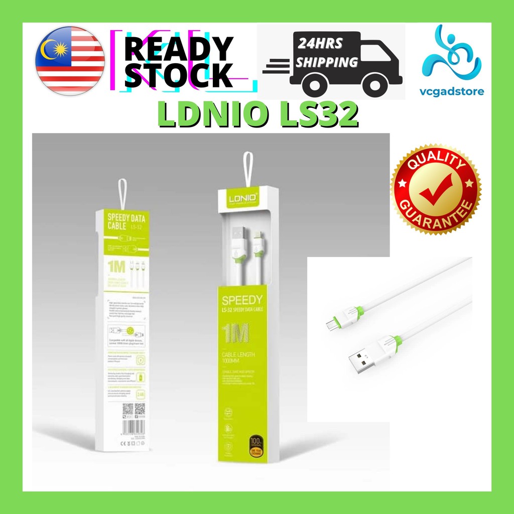 Msia Ready Stock Original Ldnio Ls Speed Data Cable A Fast Charging Auto Disconnect