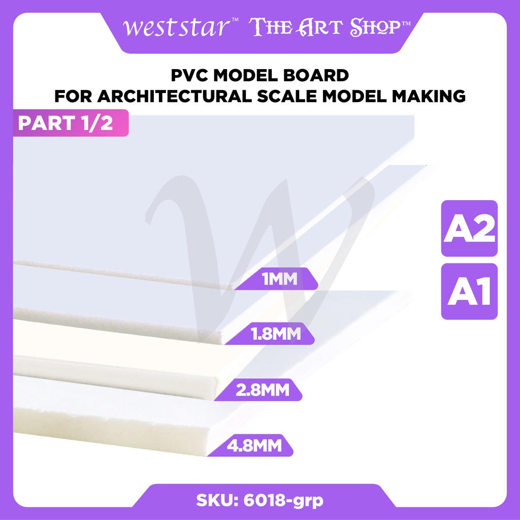 [Weststar] (2/2) A2,A1 PVC Model Board , Modeling Board | For ...