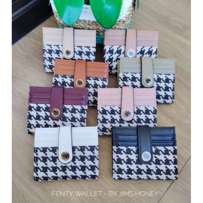 Women's Folding WALLET Cute Small WALLET Cute MOTIF Jimstoooth PATTERN