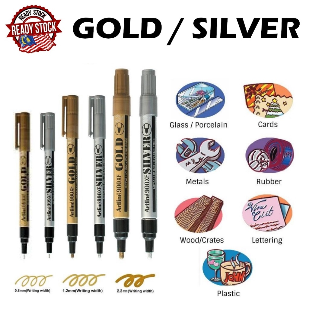 ARTLINE Metallic Paint Ink Marker 999 999XF 0.8mm / 990 990XF 1.2mm