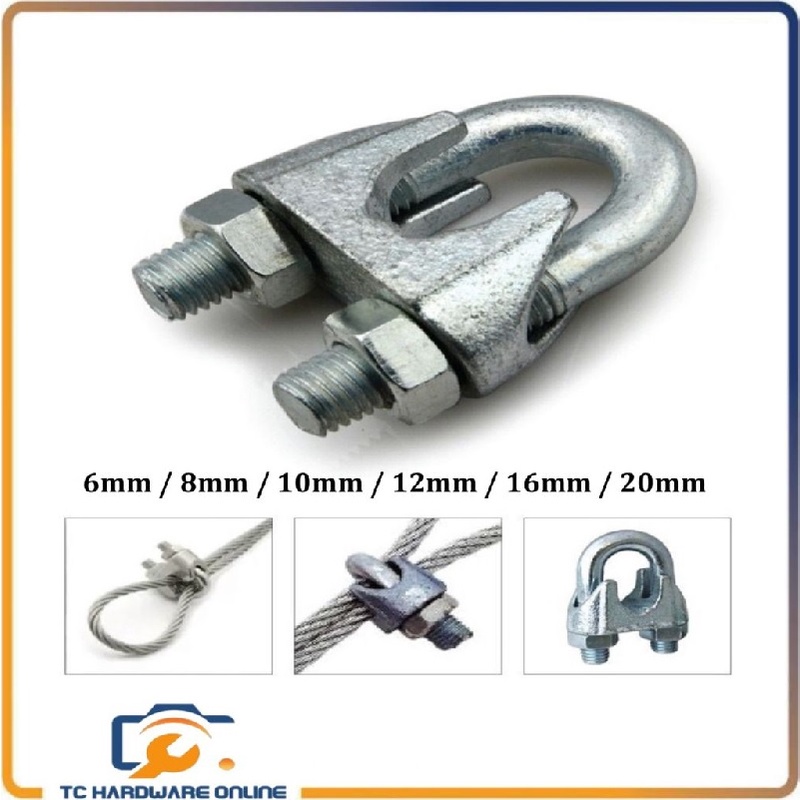 GALVANIZED WIRE ROPE CLIP 6MM / 8MM / 10MM / 12MM / 16MM / 20MM ...