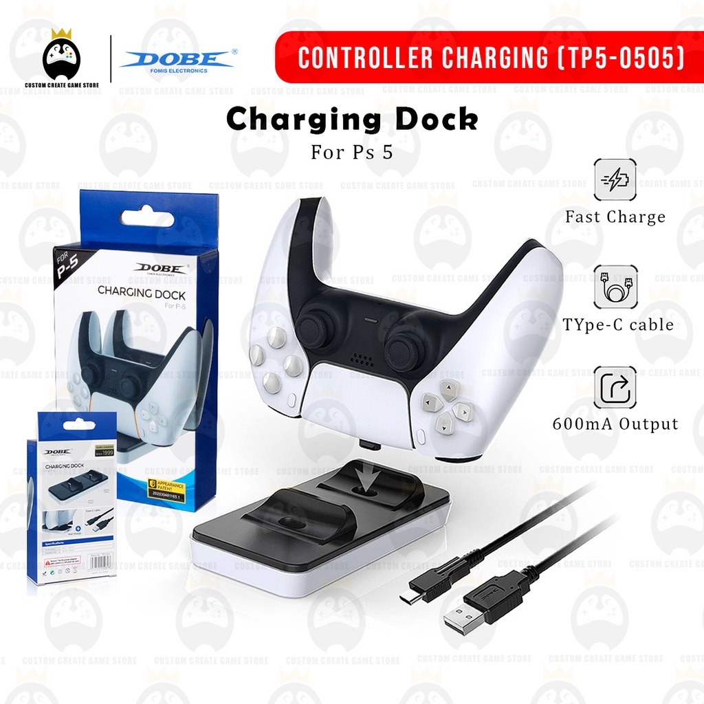 DOBE PS5 Controller Charging Dock Gamepad Fast Charge Docking Charger ...
