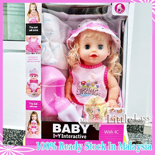 minecraft toys Baby Doll with diaper Milk Botol Crying Baby