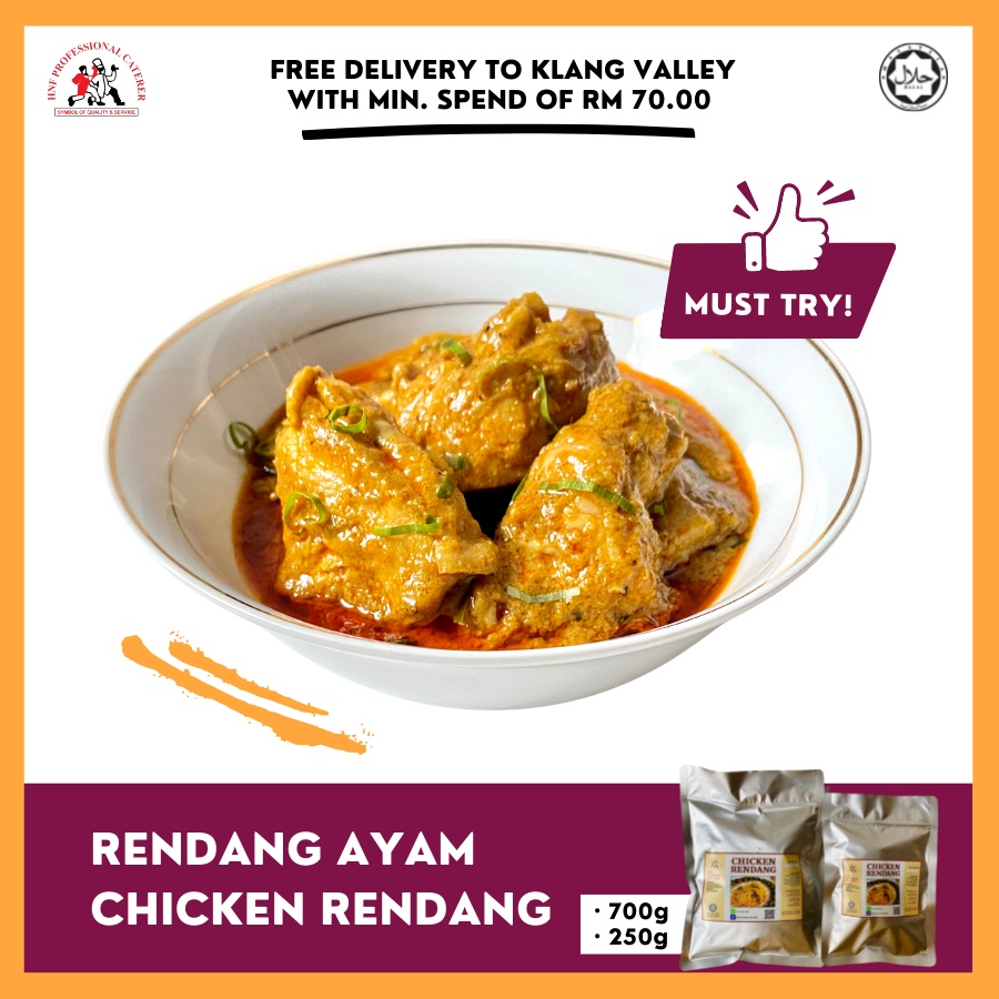 [HALAL] HNF Catering Rendang Ayam/Chicken Rendang Sedia Dimakan/Ready ...