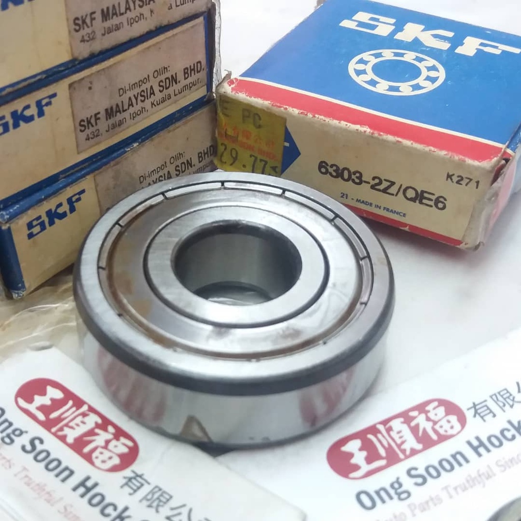6303 ZZ ball Bearing SKF 17x47x14 mm made in France 6303 2Z 6303ZZ ...