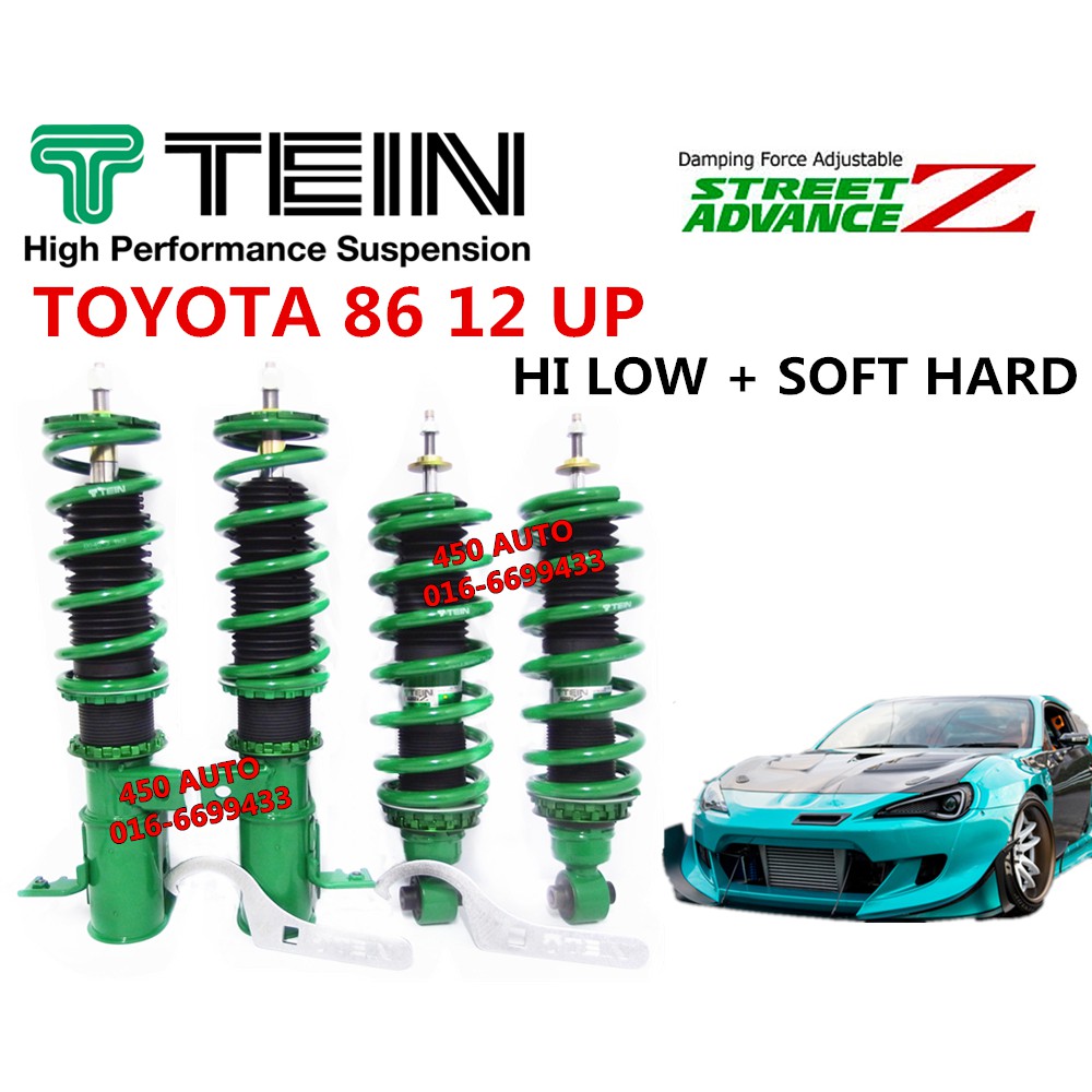 TOYOTA FT86 FC86 86 12 UP TEIN Street Advance Z Adjustable Hi Low + Soft Hard Absorber