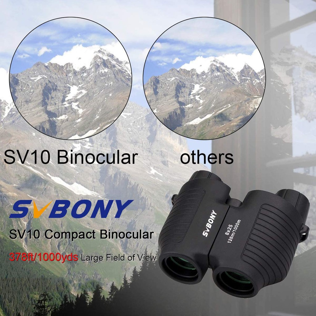 SVBONY 8x25 Fixed Focus Binoculars Pocket Compact SV10 Shopee - Main Image
