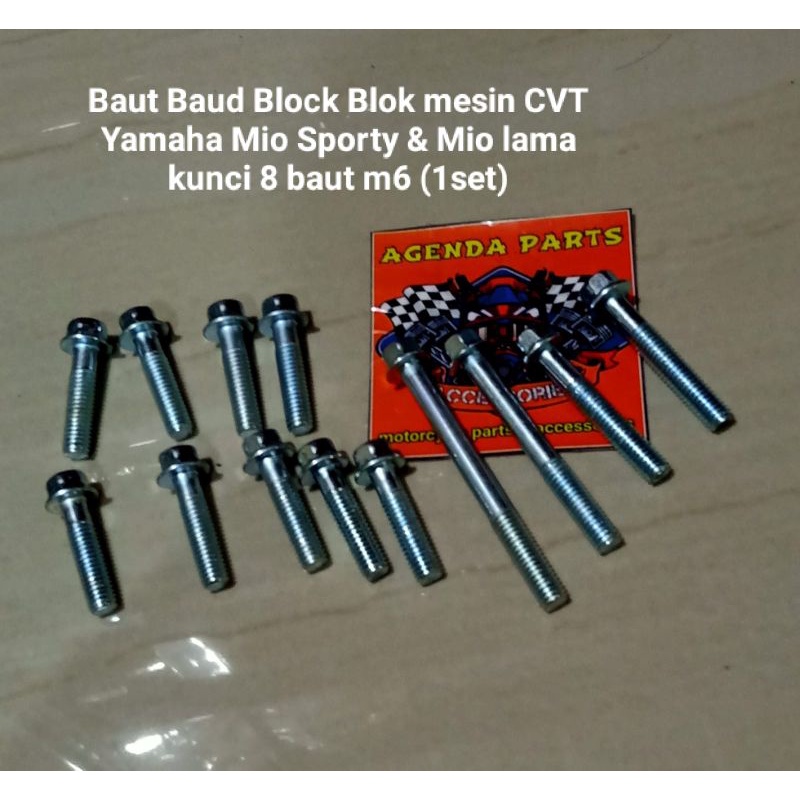 Mesin Set Bolt Baud Block Cvt Engine Block Yamaha Mio Sporty Mio Lama