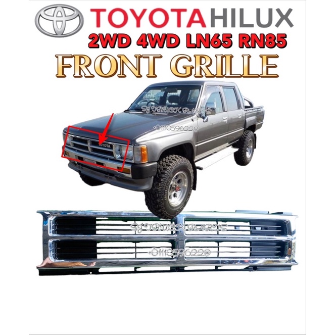TOYOTA HILUX 2WD 4WD LN65 RN85 YN67 YN65 RN65 FRONT GRILLE MASK CHROME NEW Shopee Malaysia
