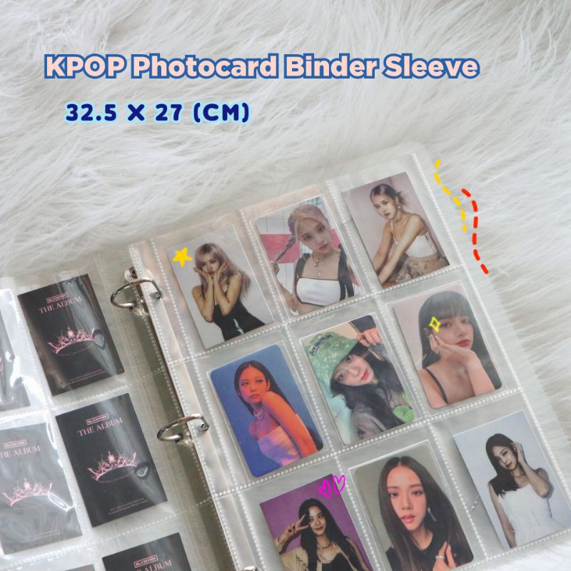 [READY STOCK]KPOP PHOTOCARD A4 BINDER SLEEVES 9 POCKET 4 POCKET SLEEVE