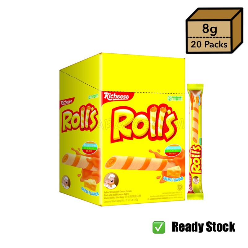 NABATI Richees Roll's Cheese (20's) [Box] | Shopee Malaysia