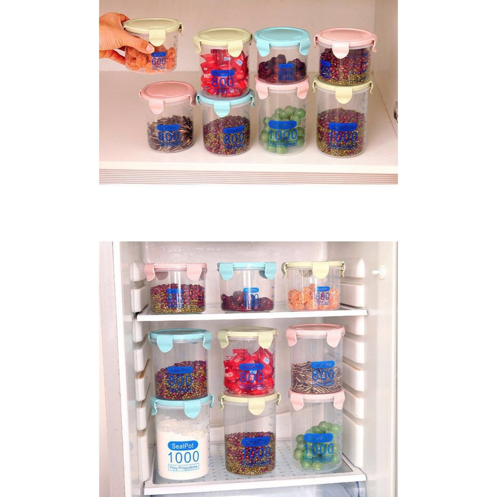 READY STOCK Containers Food Cereal Beans Nuts Storage Box, Food ...